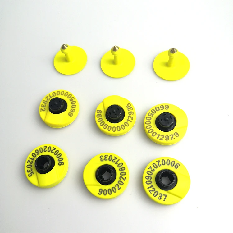LF 134.2 khz  Diameter 30 mm Size cattle ear tags  FDX-B type EM4305 chip Rfid cattle tags