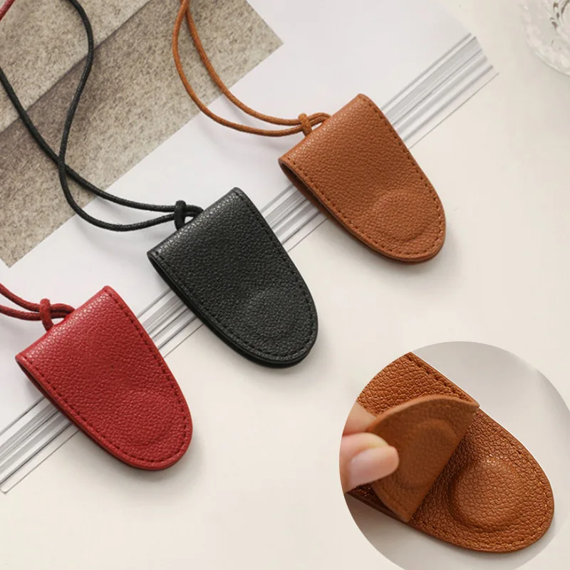 Portable Leather Hanging-Neck Magnetic Clip Eyewear Lanyard Glasses Storage Sunglasses Holder Hat Clip With Rope