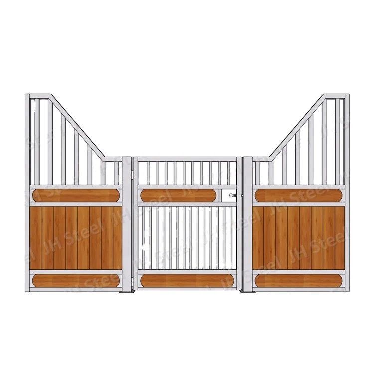 Popular Design Built to Order Horse Stable Door 10ft 12ft 14ft Bamboo Infill and Powder Coated Steel Frames