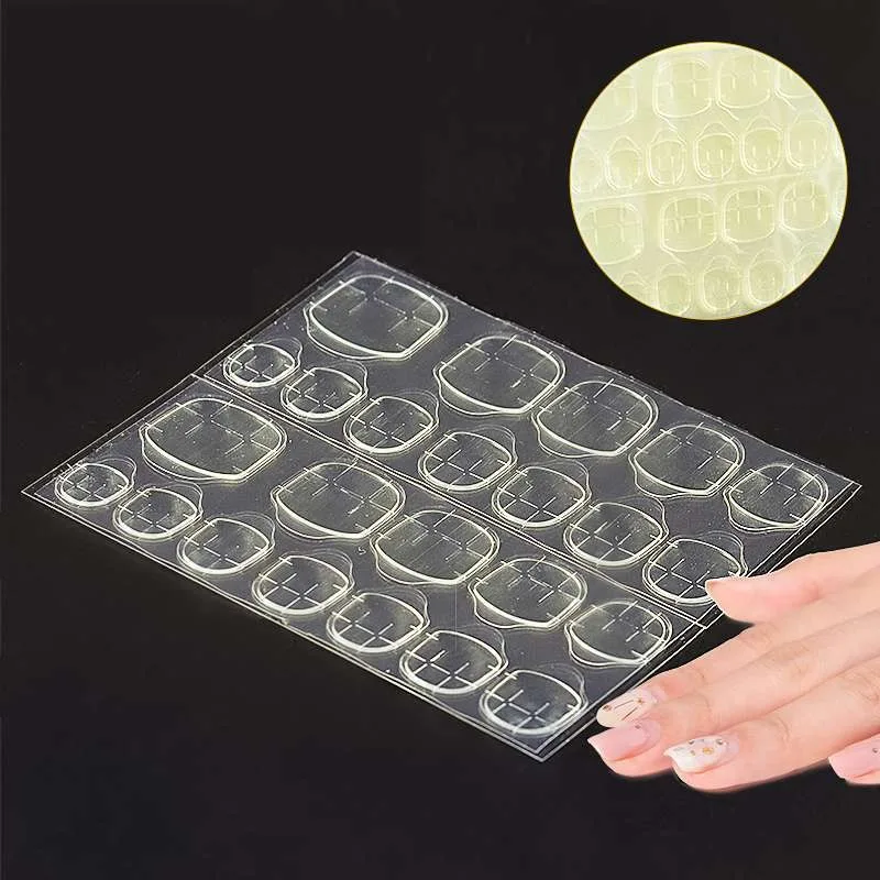 Double Side Glue Nail Sticker for Press on Nail Sticky Tabs False Nail Tips Jelly Adhesive Tabs
