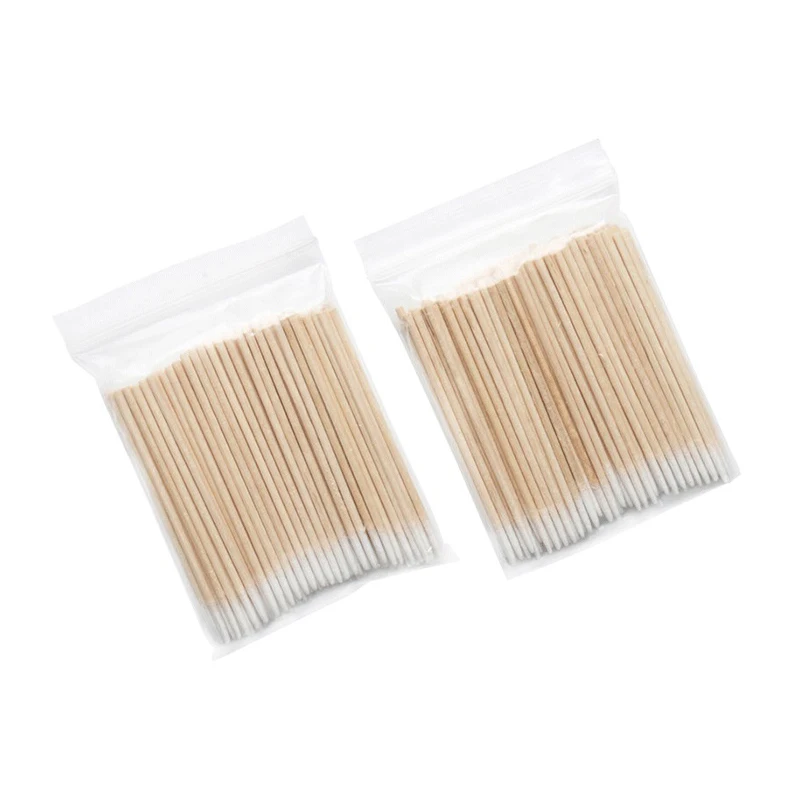 100pcs/bag Microblading Wooden Cotton Swab Cosmetics Permanent Makeup Tool