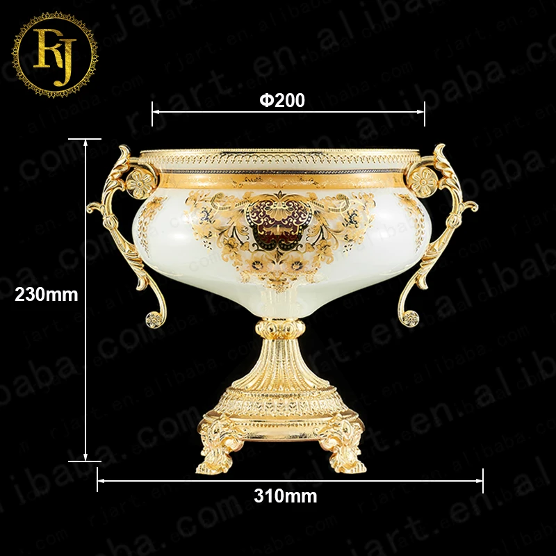 Uzbek Kazak Skidki Fruit Bowl European Porcelain Dinner Sets Idishlar Glass Gold Pattern Chinni Posuda Dinnerware Sets
