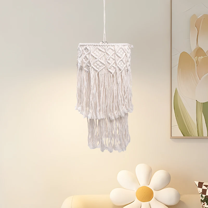 Handmade Macrame Lampshade China Factory Wholesales Price High Quality Lampshade