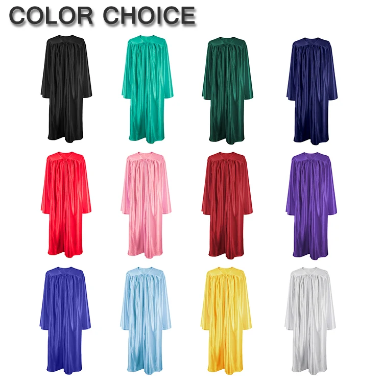 Promotion Red Color Shiny Graduation Gown