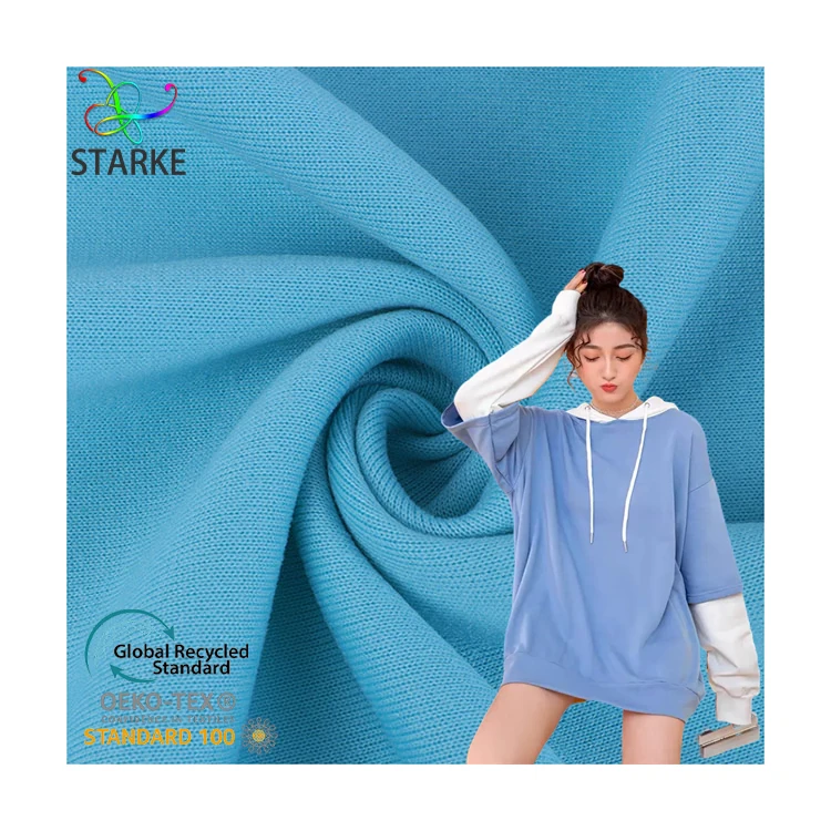 Whosale cheap price 100%polyester single side brushed terry fleece fabric for hoodies