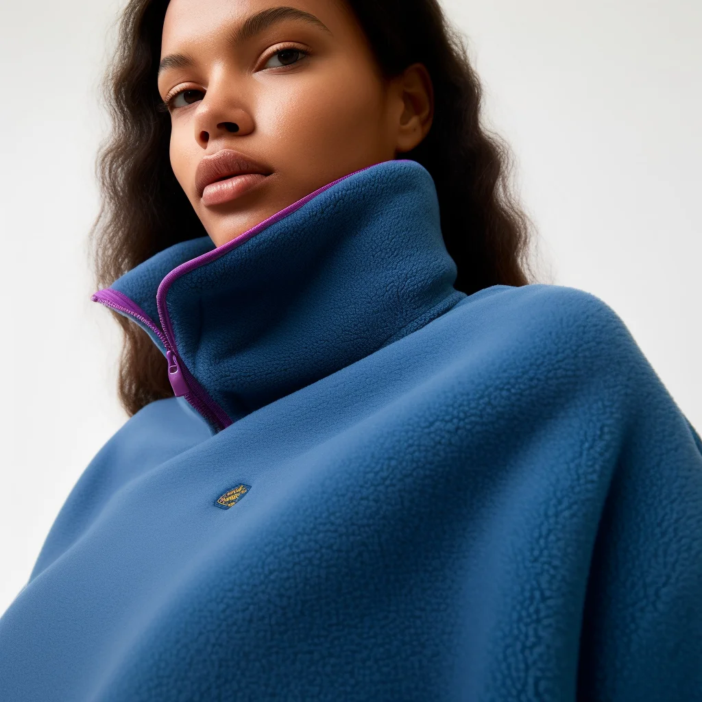 Hot Sale Women Polar Fleece Sweatshirts Hoodies Custom Windproof Polo Collar Pullover Sports Tops Sweatshirt