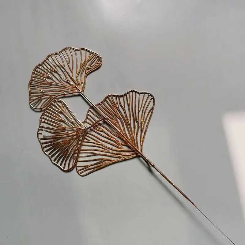 Hot Sale Gold Flower Artificial Eucalyptus Leaves For Wedding Home Decoration