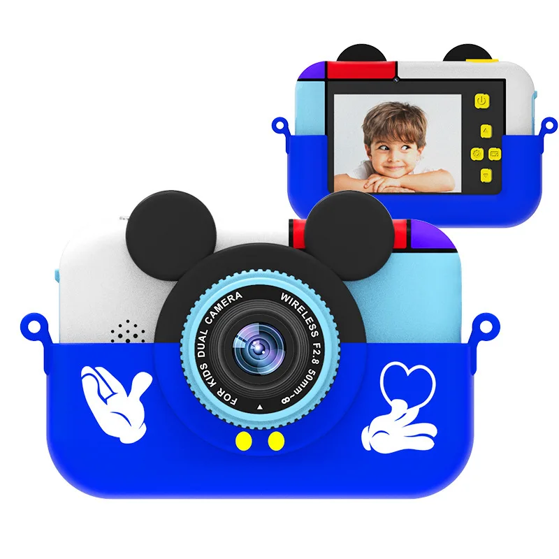 
Mickey kids camera cartoon digital photo Mickey HD sports toy cute mini portable 1080p 