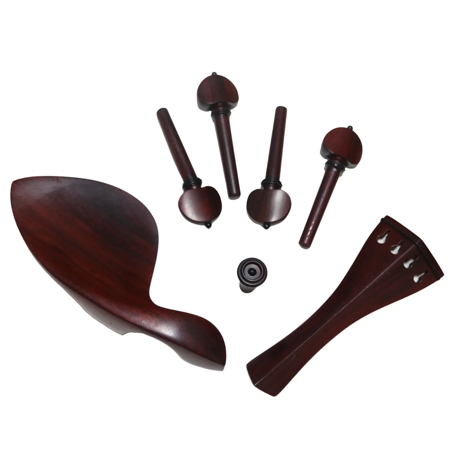 Высококачественные детали для скрипки из розового дерева набор аксессуаров с наконечником и подлокотником подбородка