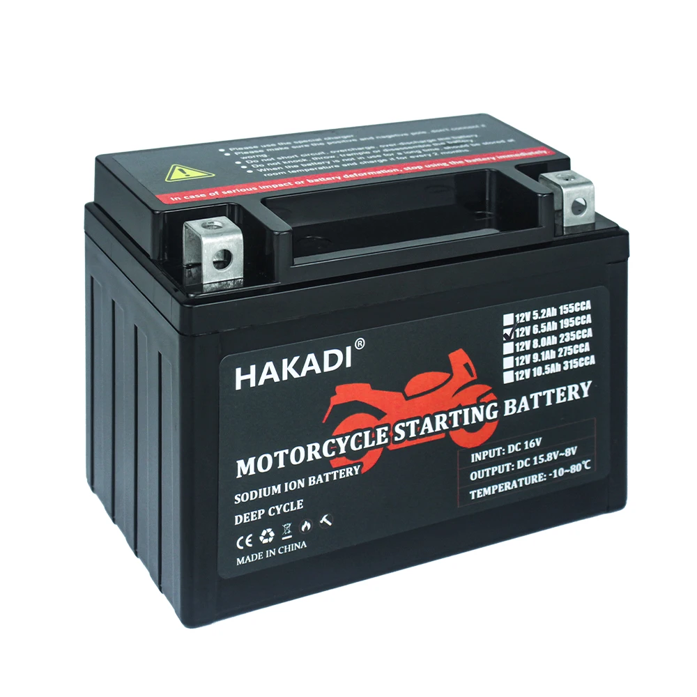 SIB 12V 6.5A starter Battery pack 195CCA Sodium-ion solar Starter Battery 20C high Discharge Na-ion 18650 battery 1300mah oem