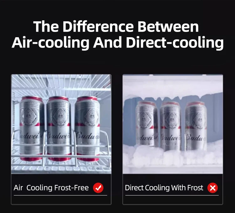 LD1880D Low Maintenance Fast Cooling Fridge Black White Color 1500L Three Door Display Freezer For Commercial Kitchens