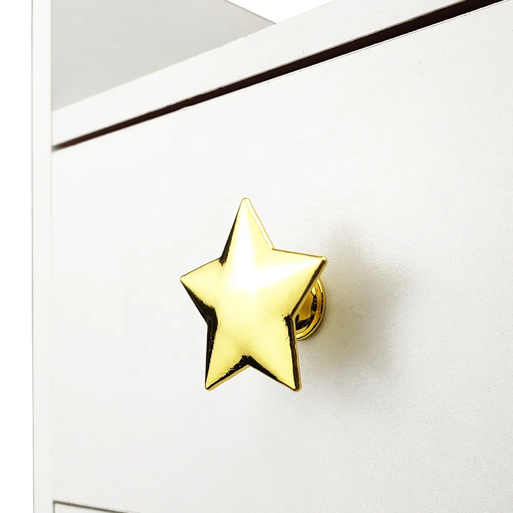 gold star cabinet knobs drawer handle metal Cabinet Drawer furniture handles & knobs