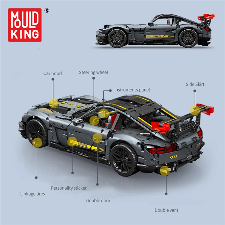 Factory Direct Supply Mould King 13123 Rc App Building Block Car Model Educational Diy Toys Moc block toys