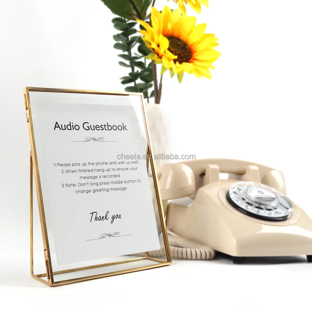 CHEETA Manufacturer Landline Phone Antique Style Rotary Audio Guestbook Phone Recorder  For Church