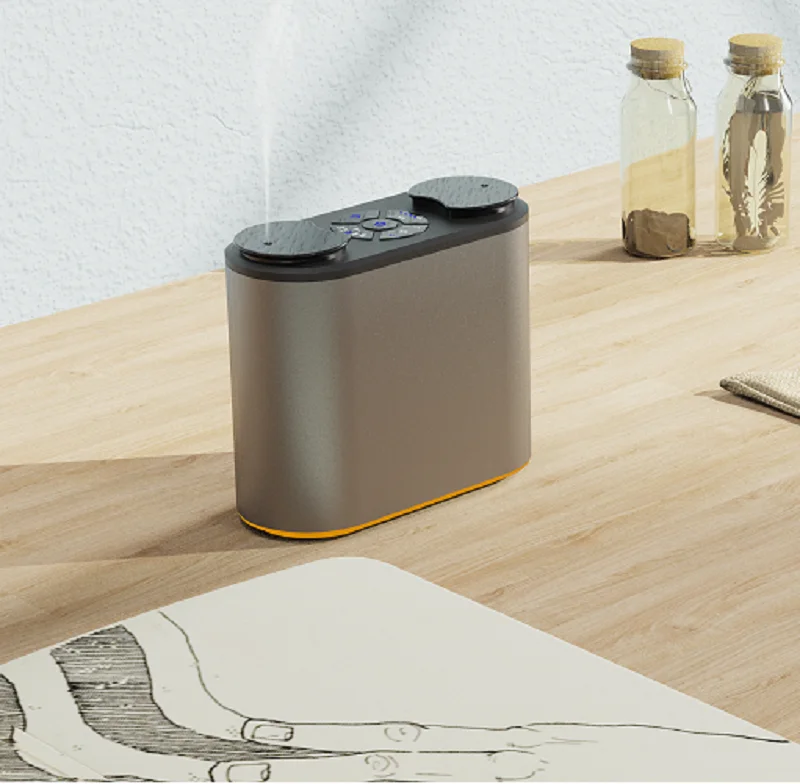 Electric Aroma Diffuser For Home 0ffice New Design Modern Waterless Atomizing Diffuser Rechargeable Dual Nozzle Aromatherapy
