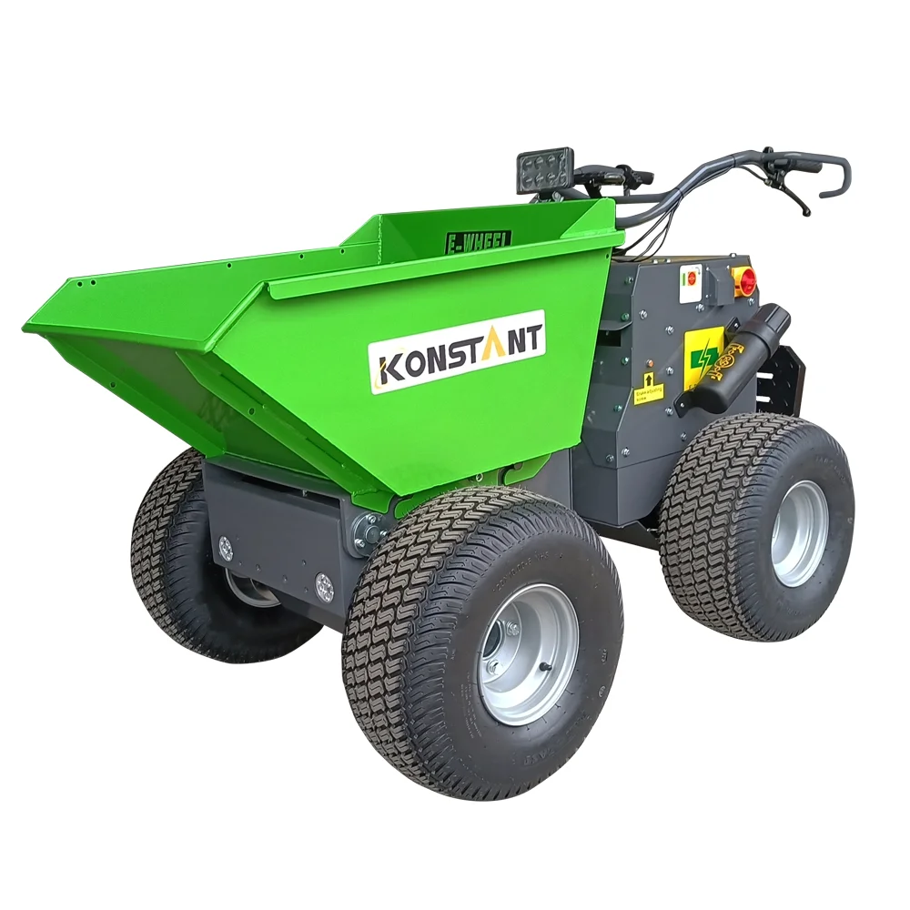 300kg Loading Capacity Self-drive Hydraulic Tipping 4WD With Disc brake Stand platform Hydraulic By HPU Tracked Dumper