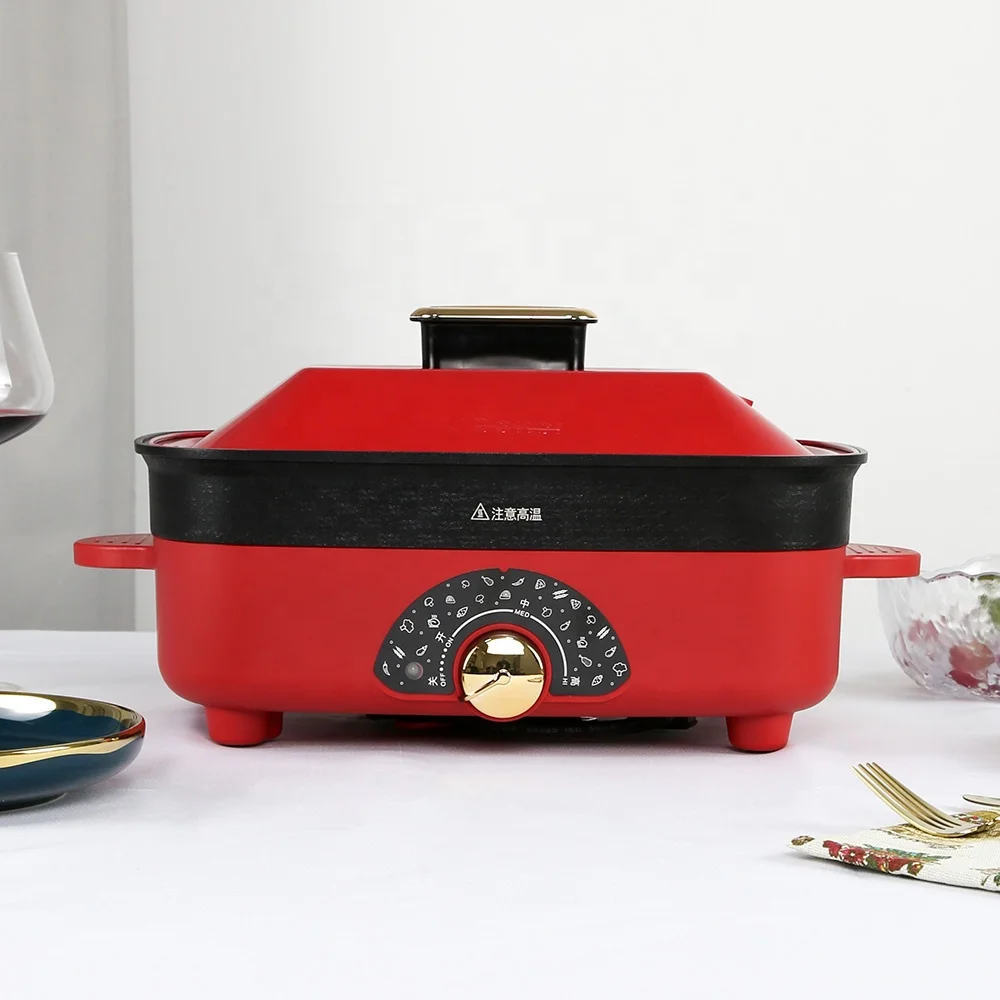 Home Frying Pan Hot Pot Steamer Grilling Multipurpose Cooking Electric Pot
