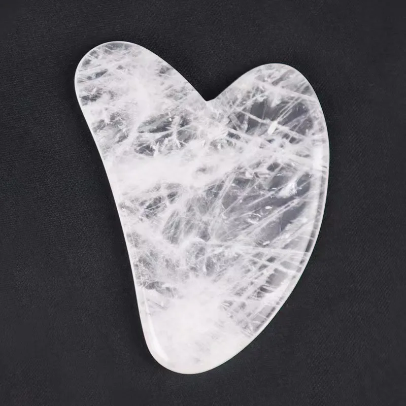 White Crystal quartz Clear gua sha facial tool White Face Facial Massager Jade gua sha face Healthcare Massage