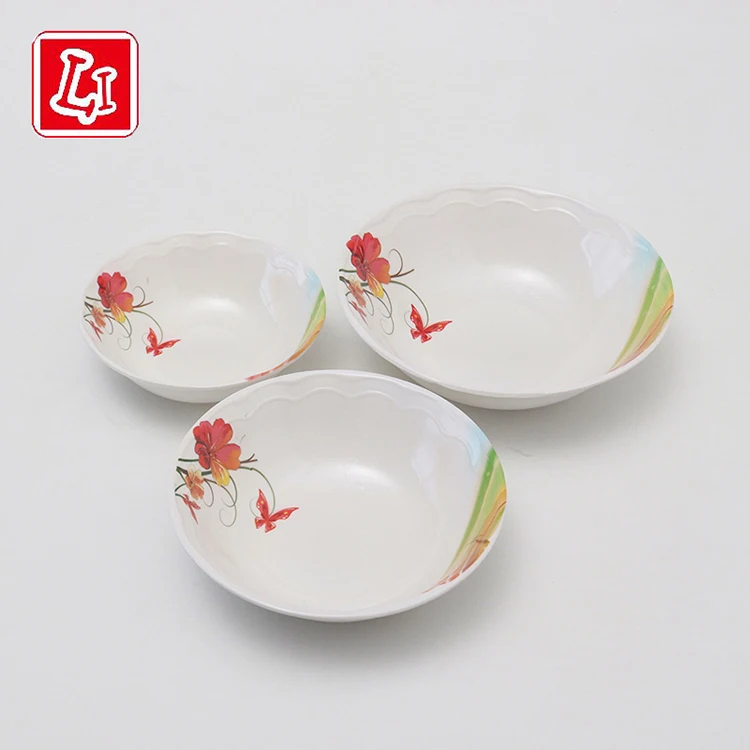 Меламиновая пластиковая круглая чаша, цветная чаша, доступная в трех спецификациях