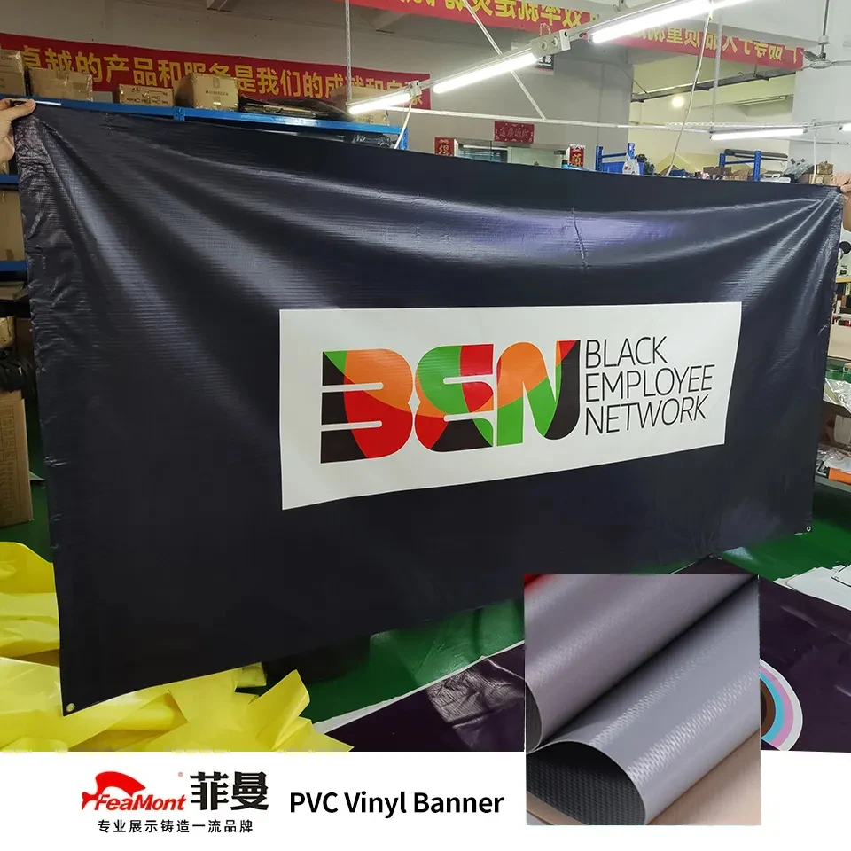 FEAMONT High quality digital printing China advertising material hanging pvc flex banner for wholesales