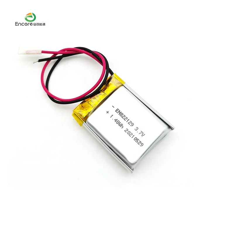 822129 lipo battery 1.48wh 400mah battery 3.7 custom cell 3.7v lipo battery