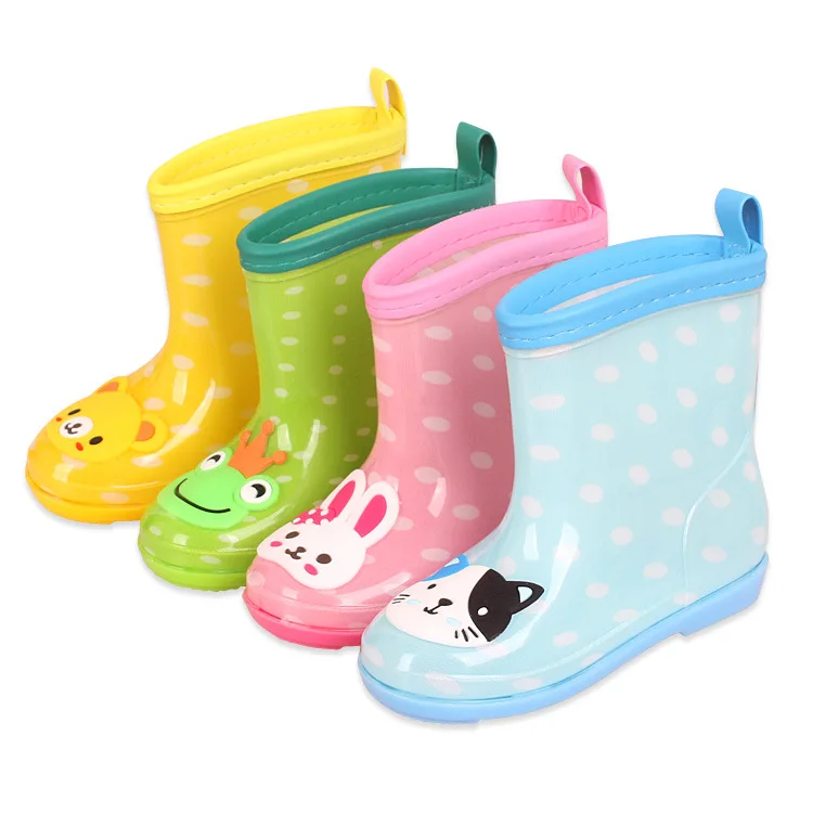 Rabbit Frog cat bear animal kids rain boots children pvc color boots waterproof kids cute cheap rain boots for boys and girls