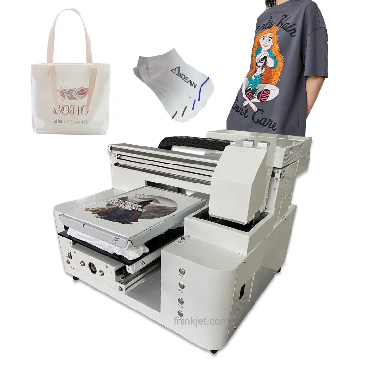 Fninkjet DTG Printer Textile Set Direct to Hybrid T-shirt Garment A3 Impresora DTG Printer With Double Printheads