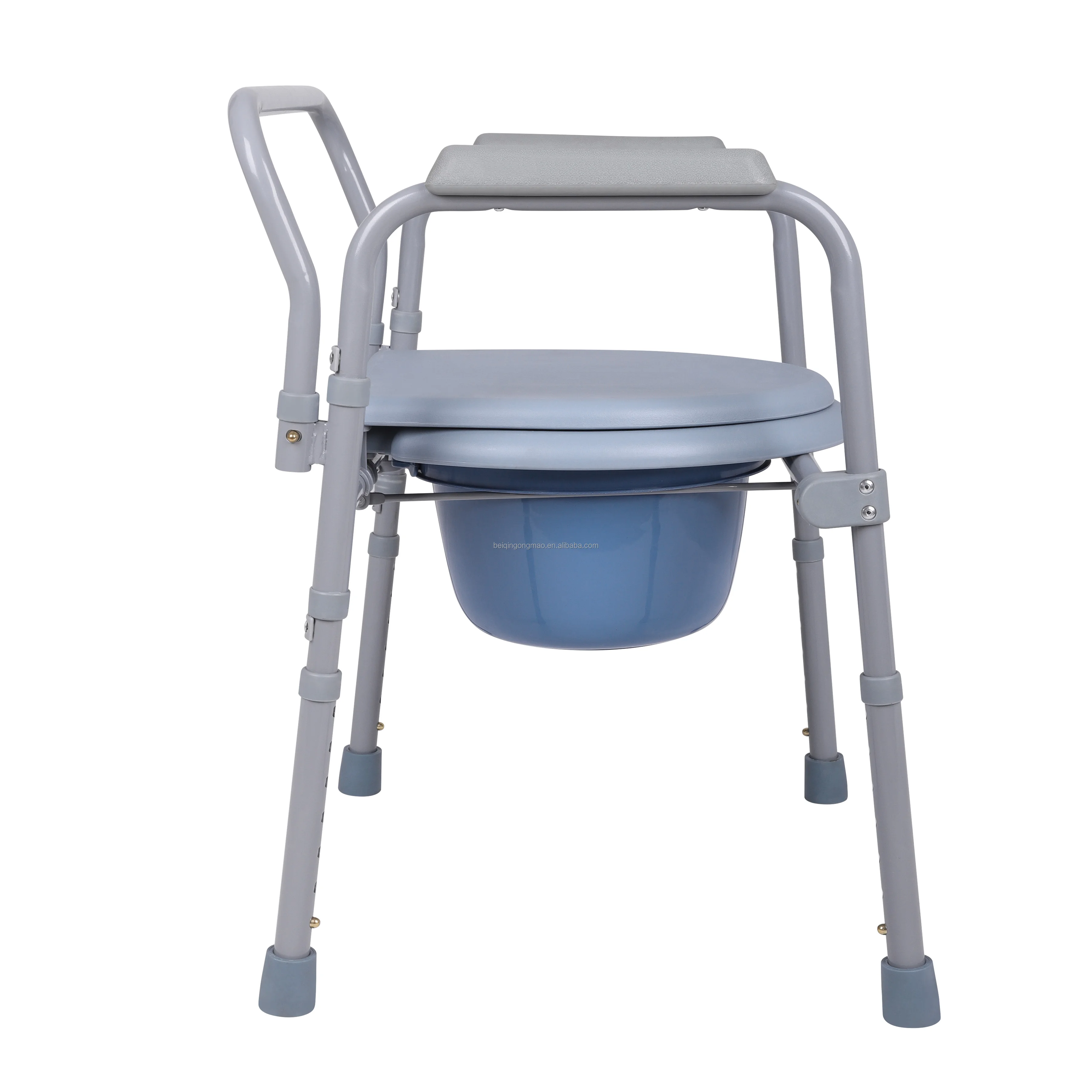 BQ600A  folding plastic commode chair with toilet seat commode chair with handrail bucket toilet