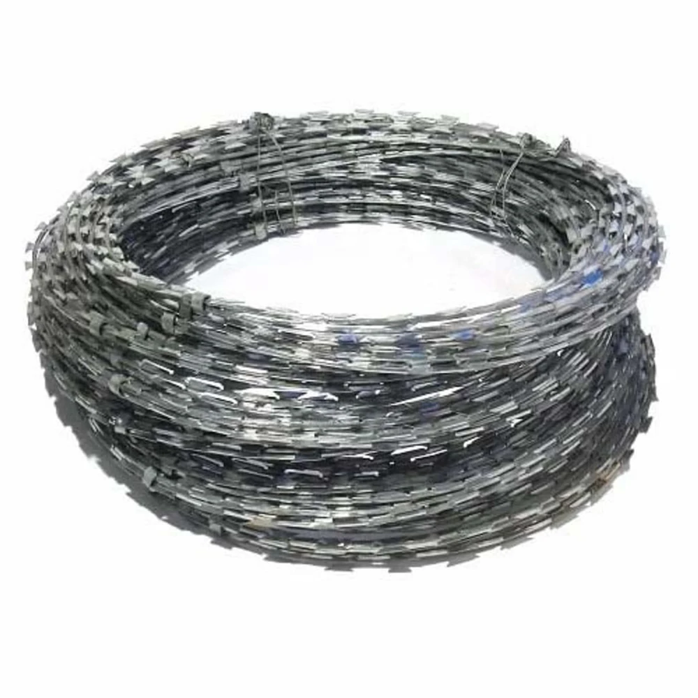 razor wire 430mm 180loops 5line clips razor wire rapid mobile with traile stainless steel razor blade fencing wire