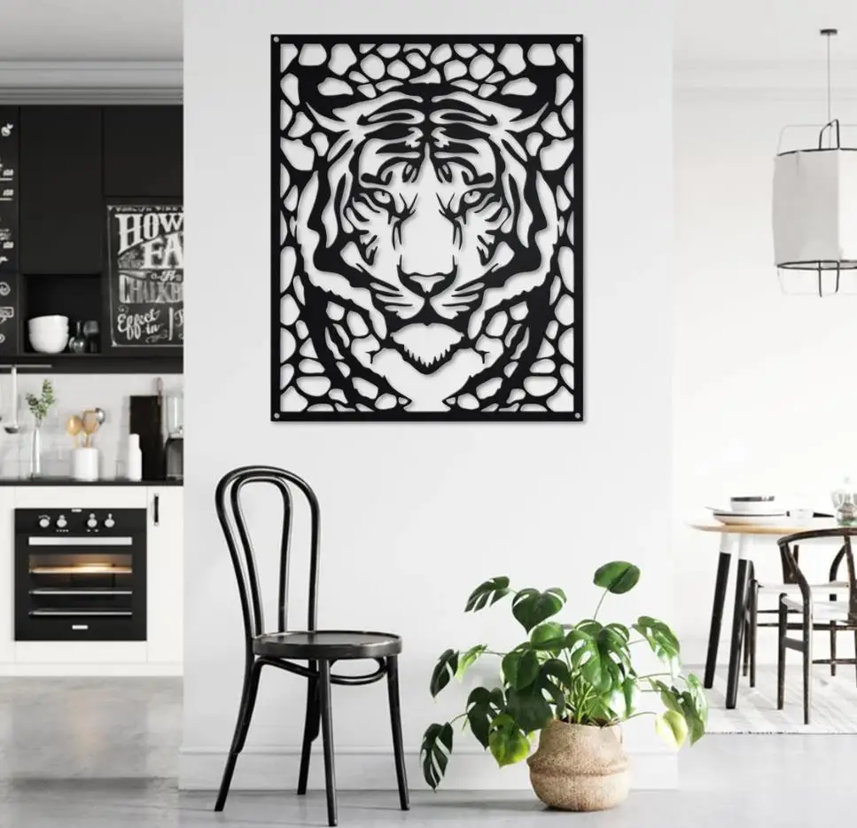 Manufacturer Tiger Animal Metal Wall Art Tiger Name Sign Decoration For Room Custom Tiger House Decor Wall Art