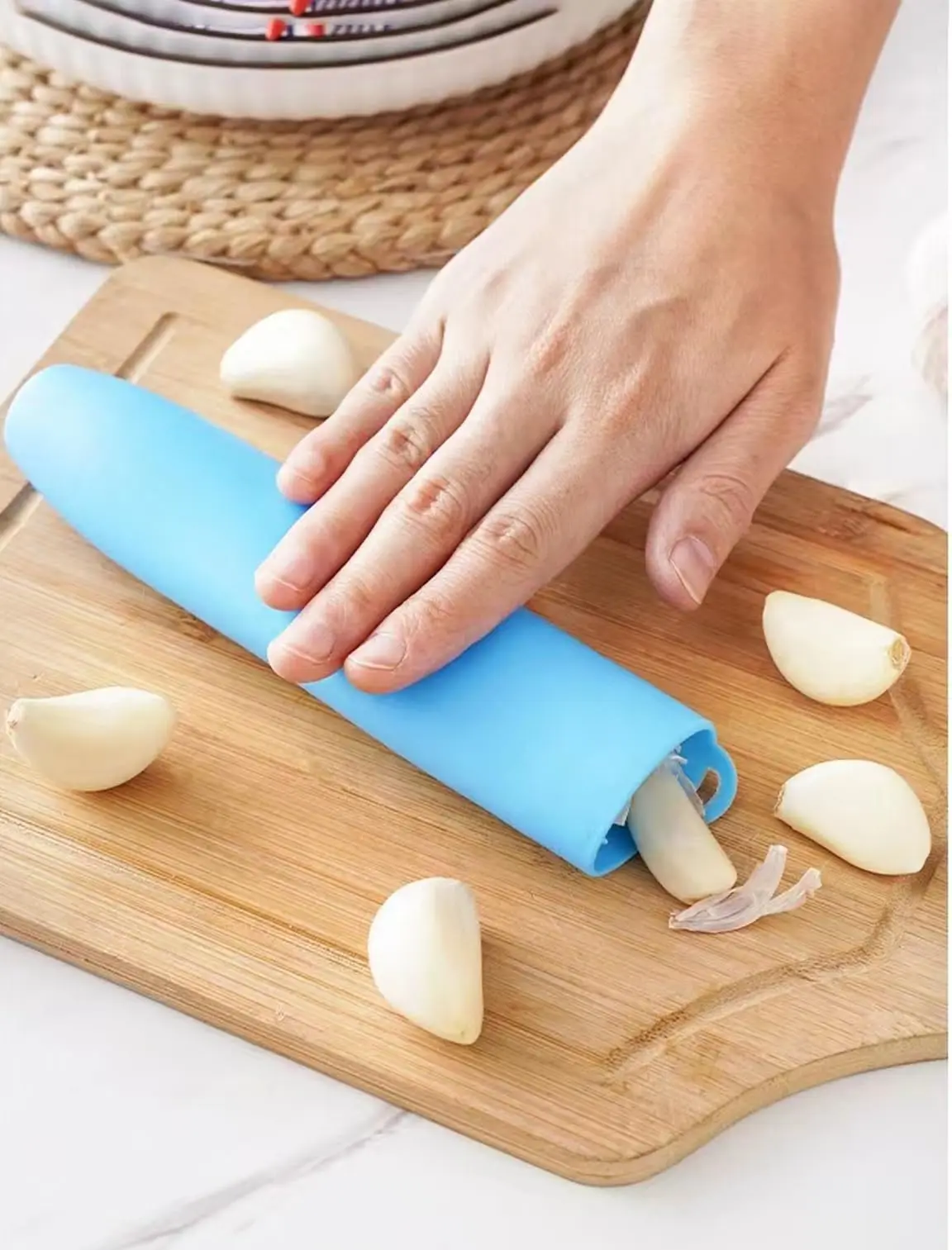 Garlic Peeler Silicone Tube Roller Garlic Odorfree Easy Quick to Peeled Garlic Cloves Silicone Tube Peeling Kitchen Tool
