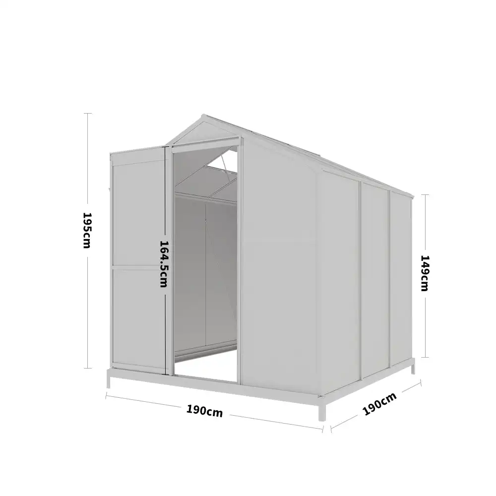 AJUNION Easily Assembled Garden Greenhouse Polycarbonate Aluminum Frame Structure Greenhouse