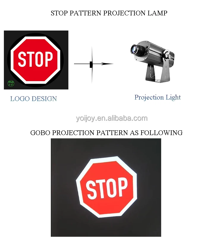 STOP LOGO PROJECTION LAMP