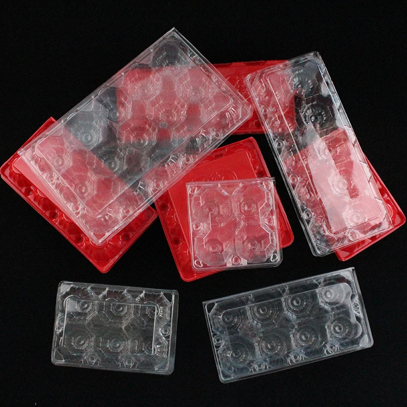 Disposable 4 / 6 / 8 / 9 / 10 / / 15 hole egg carton packaging tray supplier transparent PET plastic blister tray for eggs