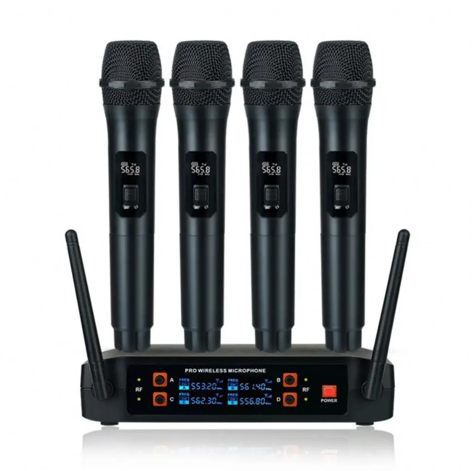 remotely available uhf 2 handheld wireless microphone system