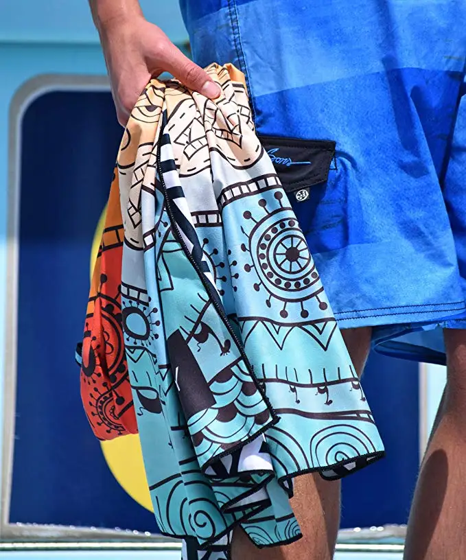 Chines Sek Microfiber Waffle Weaved Beach Towel With High Quality Clearance Wholesale Custom Logo Beach Towel