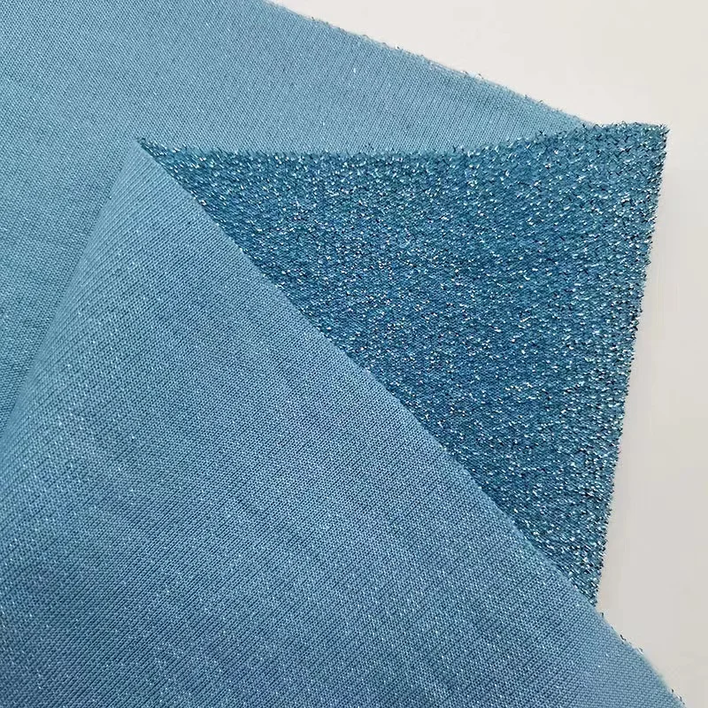 High quality multi color lurex nylon metallic spandex knitted fabric for shiny dress and garments