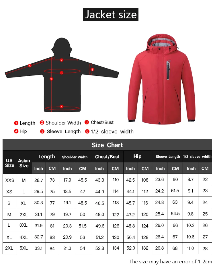 OEM winter outdoor Washable Removable hood jacket With Heated Custom Logo Battery Heated Jacket