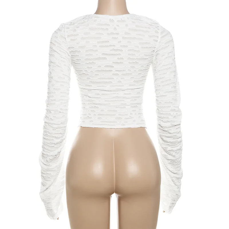 Женская блузка с длинным рукавом 2024