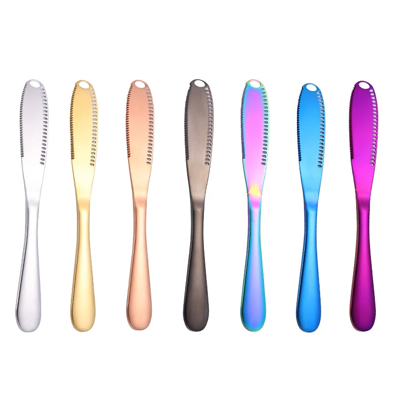 Stainless Steel Butter Knife Rose Gold Cheese Dessert Jam Spreaders Cream Knifes Utensil Cheese Spatula Cutlery Dessert Tools