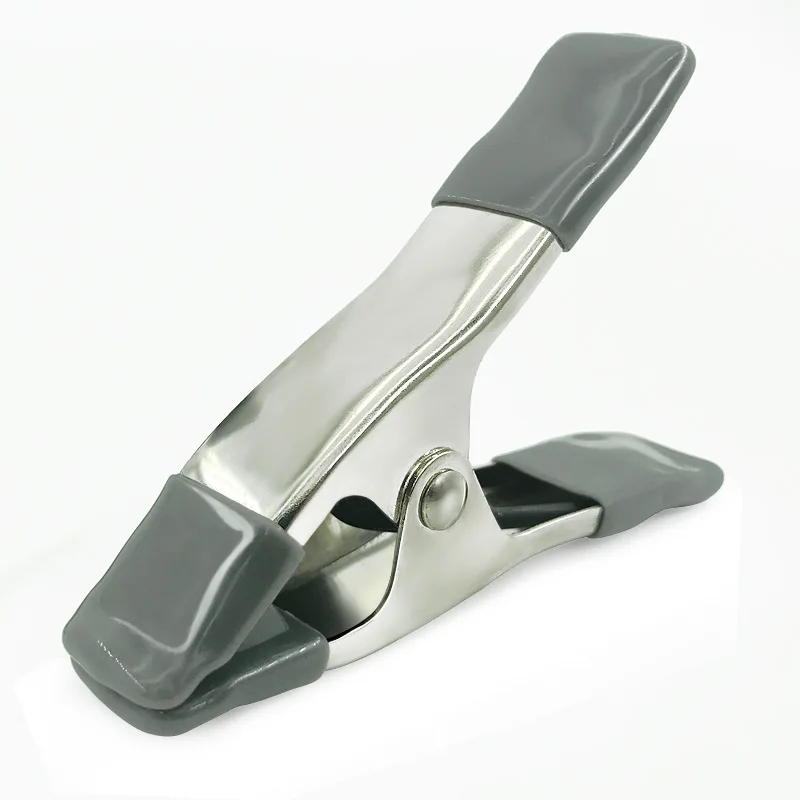 Heavy duty 4 inch A type metal spring clamps for wooden work for wedding dress clamp with plastic red handle