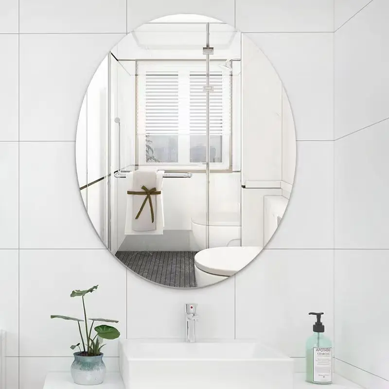 Factory Sales round  oval arch Clear Acrylic Safety mirror full length mirror plain wall mirror