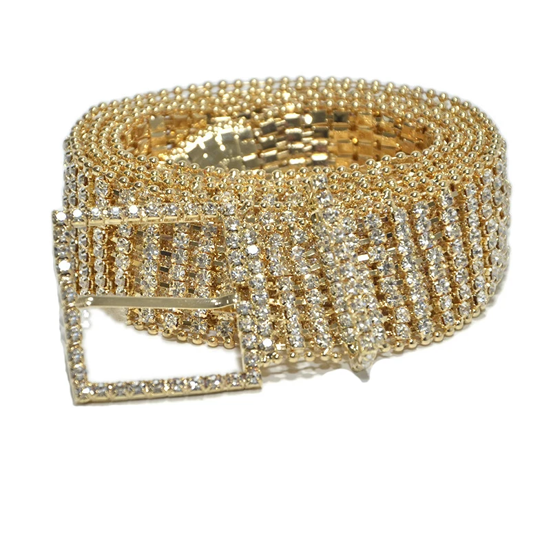 
2020 supply sexy full chain diamond luxury womens belts bling fashion rhinestone western belts 