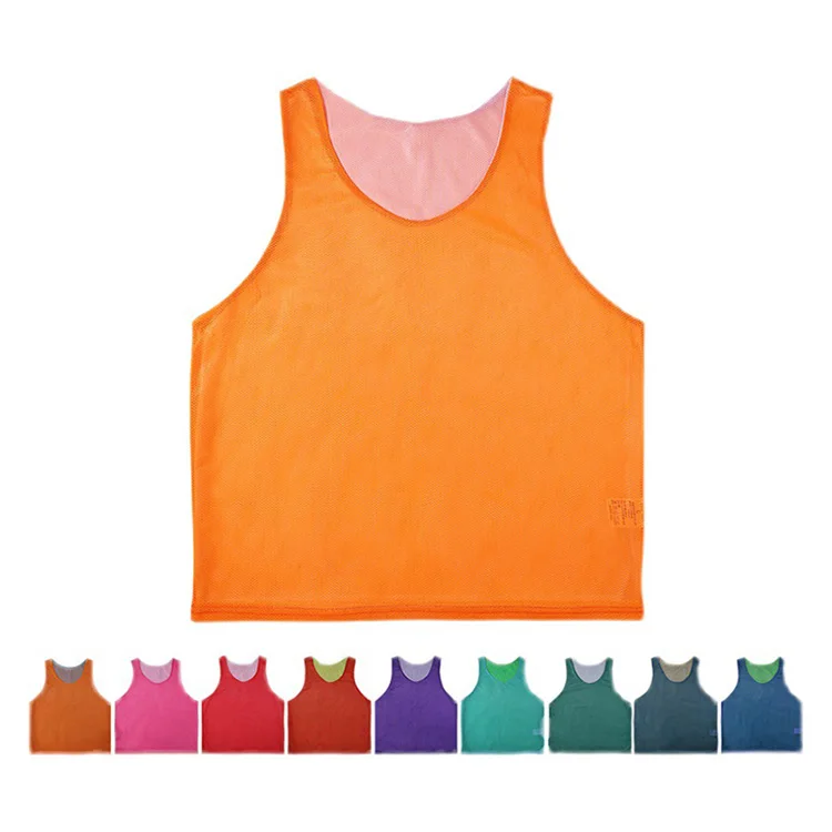 Wholesale Mesh Soccer Scrimmage Vest Double Reversible Side Football Vest Reversible Soccer Bibs