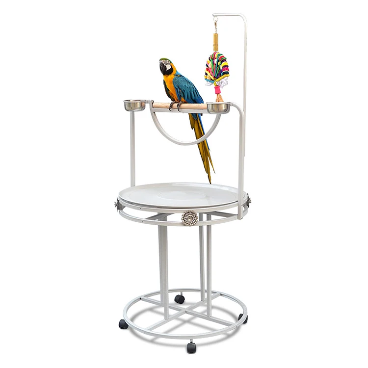 Foshan Supplier Wholesale European Style Stainless Steel Parrot Stands For Pet Rest Perch