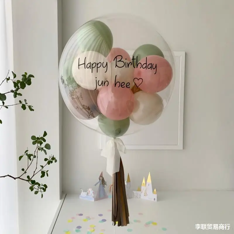 Оптовая продажа шариков Bobo 10/12/18/20/36 дюймов, новогодние праздничные шарики большого размера из прозрачного ПВХ