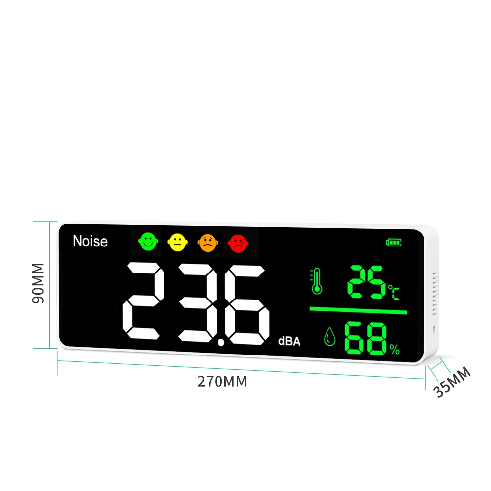 The latest home digital USB Noise Meter original design wall mounted Sound Level Meter Decibel Meter Noise Detector