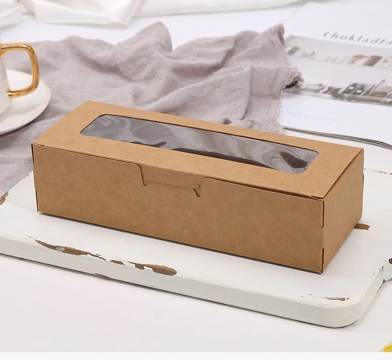 Wholesale Caoted Paper Plastic Pop Packaging Customizable Square Luxury Birthday Clear Transparent Cake Box