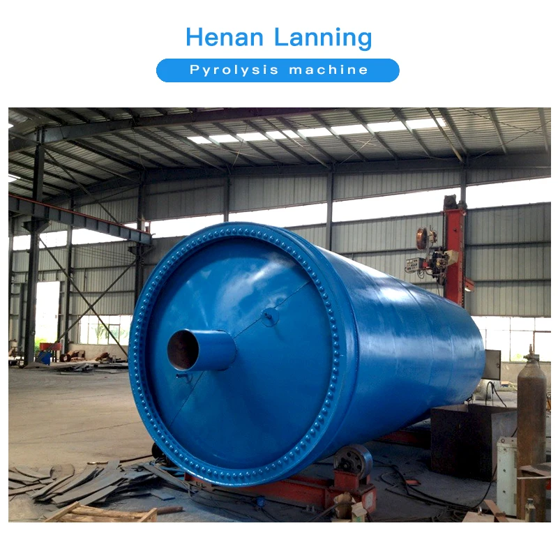 
LanNing 10T rubber recycling pyrolysis plant to fuel oil 