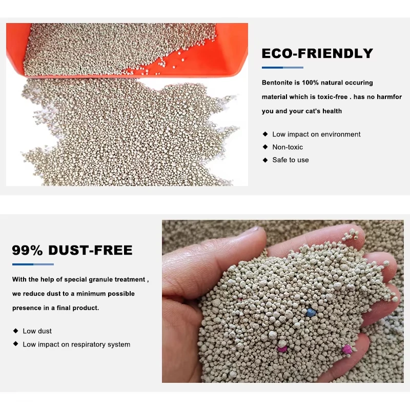 Factory Direct Sale Super Care Bentonite Activated Carbon Ball Shape Cat Litter With Strong Agglom